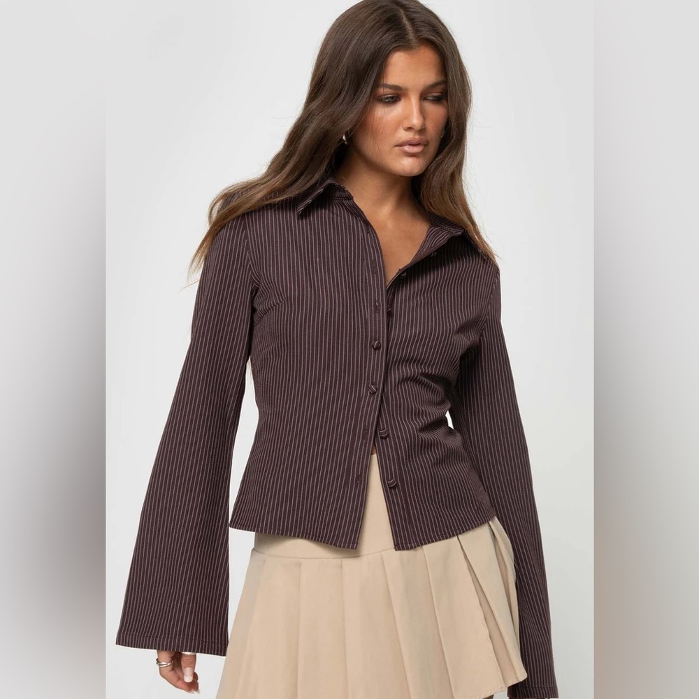 Princess Polly Brown striped top
